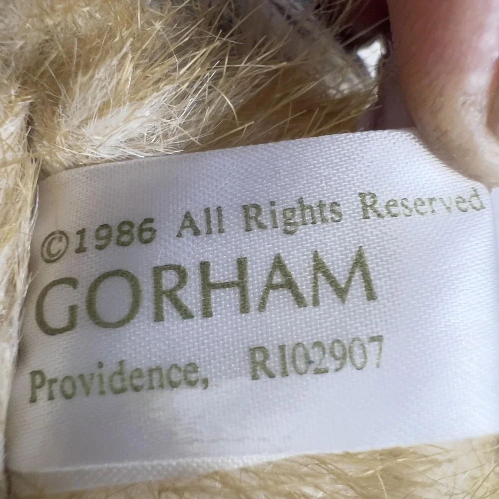 Vintage Gorham Bear Of Month Ned Novembear Plush 11